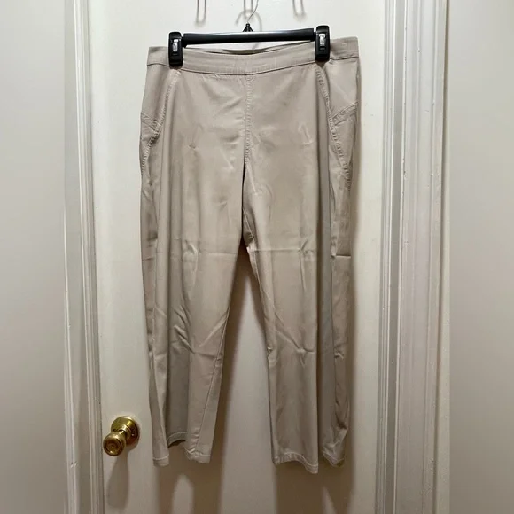 Simply Vera Vera Wang Cropped Pants Beige M - Picture 4 of 6